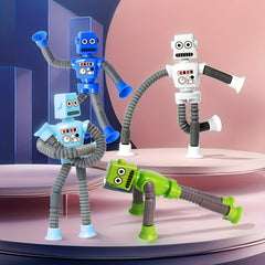 Telescopic Robot Building Toy Tubes with Suction Cup