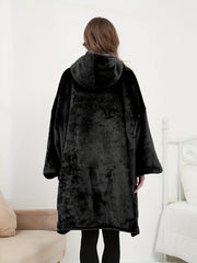  Sherpa Blanket Top Women's Fleece Wearable Lounge Casual
