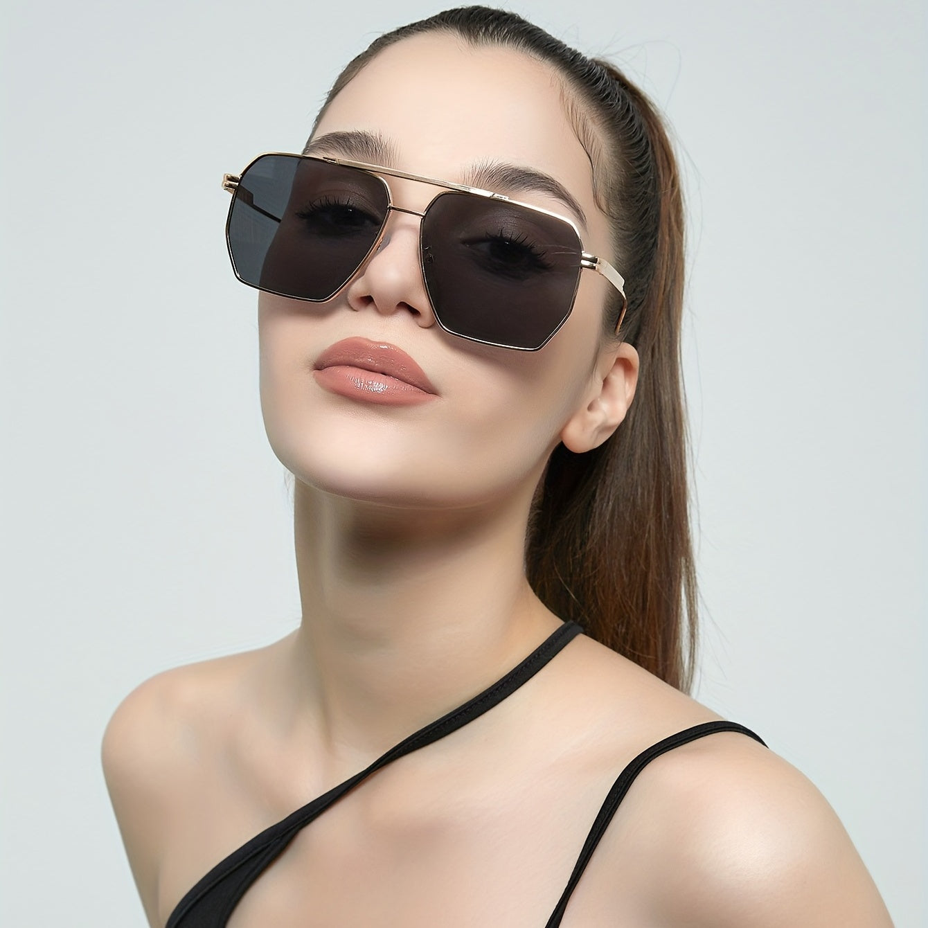 Top Bar Aviator Sunglasses Metal Frame Vintage Outdoor Eyewear