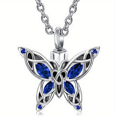 Butterfly Urn Necklace for Dog Ashes Memorial Jewelry Pendant