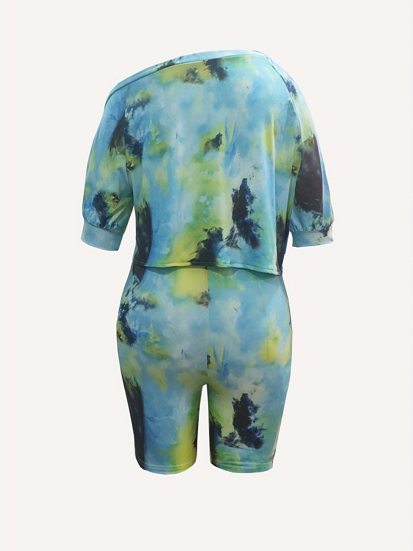  Tie Dye One Shoulder Top & Shorts Set
