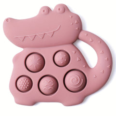 Dino Silicone Teeth Grinding Toy for Babies Non Toxic Chew