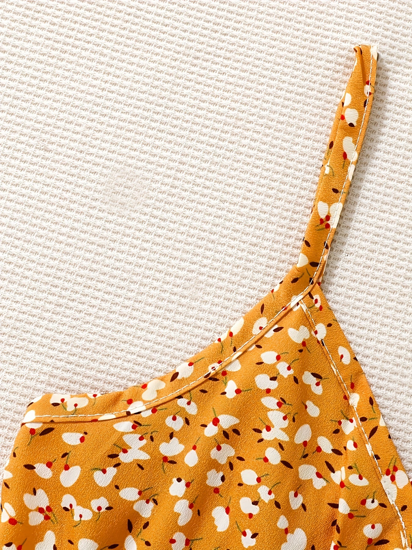 Girl's Floral Print Suspender Jumpsuit Kid's Casua...