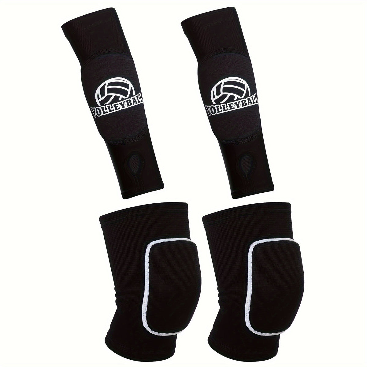 Women's Volleyball Knee Pads & Arm Sleeves Set - Protective Gear for Girls