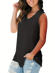 Women's Sleeveless V Neck Tank Top for Spring & Summer