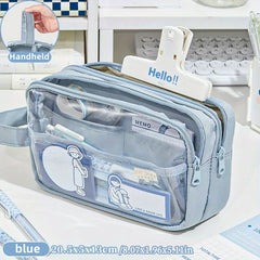 Large Capacity Stationery Bag Pencil Case for Office School Girls