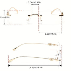 Men's Metal Rimless Glasses