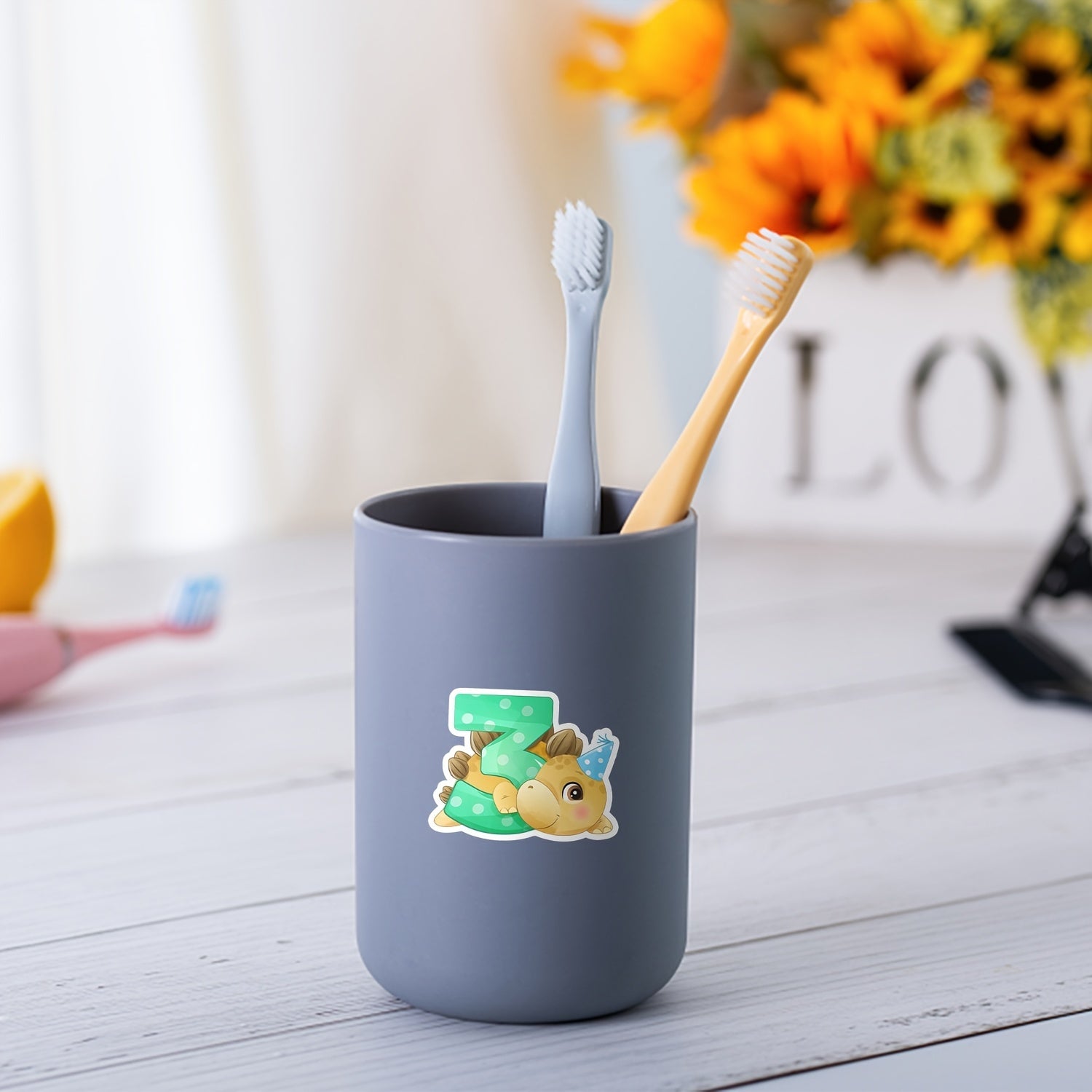 48Pcs Cartoon Number Waterproof Stickers For Bottles Laptop Wall Cabinets