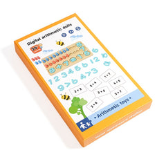 Wooden 20 Tablet Red Math Counter Board Educational Toy