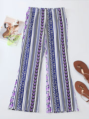  Butterfly & Dot Print High Rise Stretch Pants