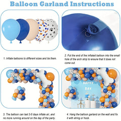 Dog Themed Party Balloons & Orange Dog Claw and Bone Balloon Decoration