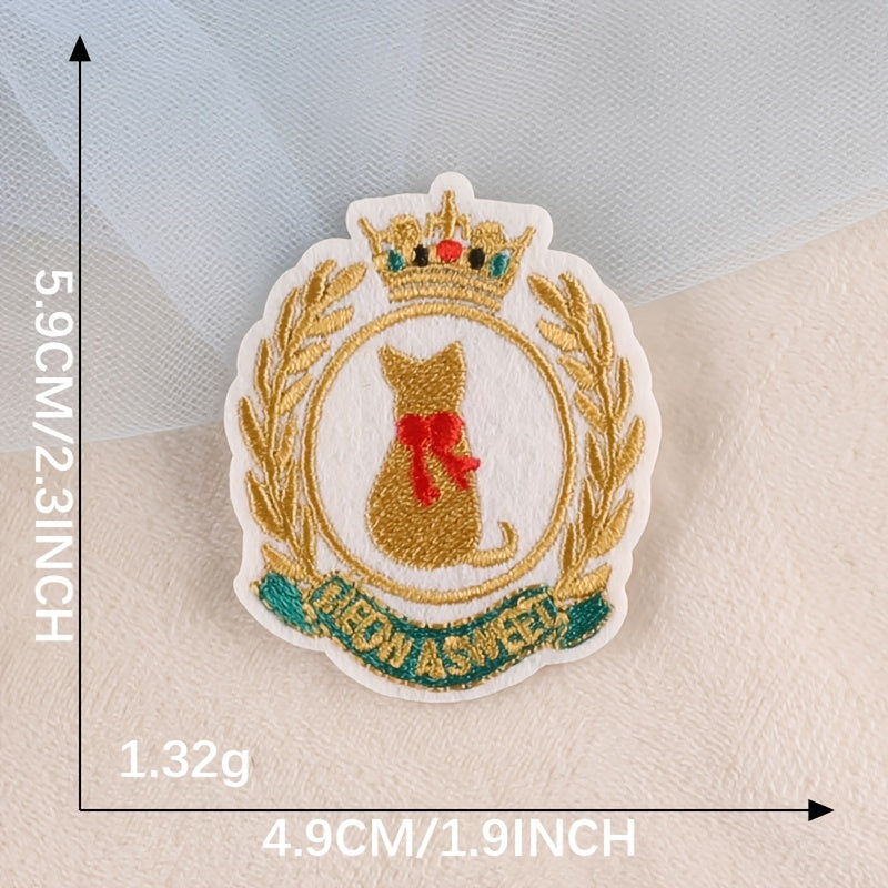 6pcs Cat Shaped DIY Iron on Patch Clothes Bag Shoe Decoration