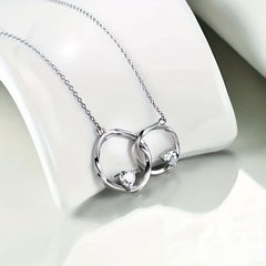 Twisted Zirconium Pendant Necklace Holiday Gift for Girls