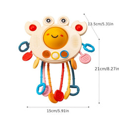 Crab Toy Montessori Sensory Educational Pull String Grasp Training
