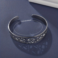 Stainless Steel Witch Knot Adjustable Open Cuff Bracelet