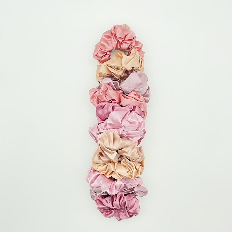 12pcs Large Colorful Silk Scrunchies for Women Y2K Hair Accessories