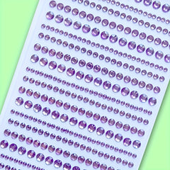 640 Diamond Stickers in 10 Colors, Sparkling Round Bead & Pearl Stickers