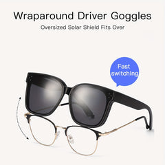 Polarized Square Frame Sunglasses Rivet Decor UV400