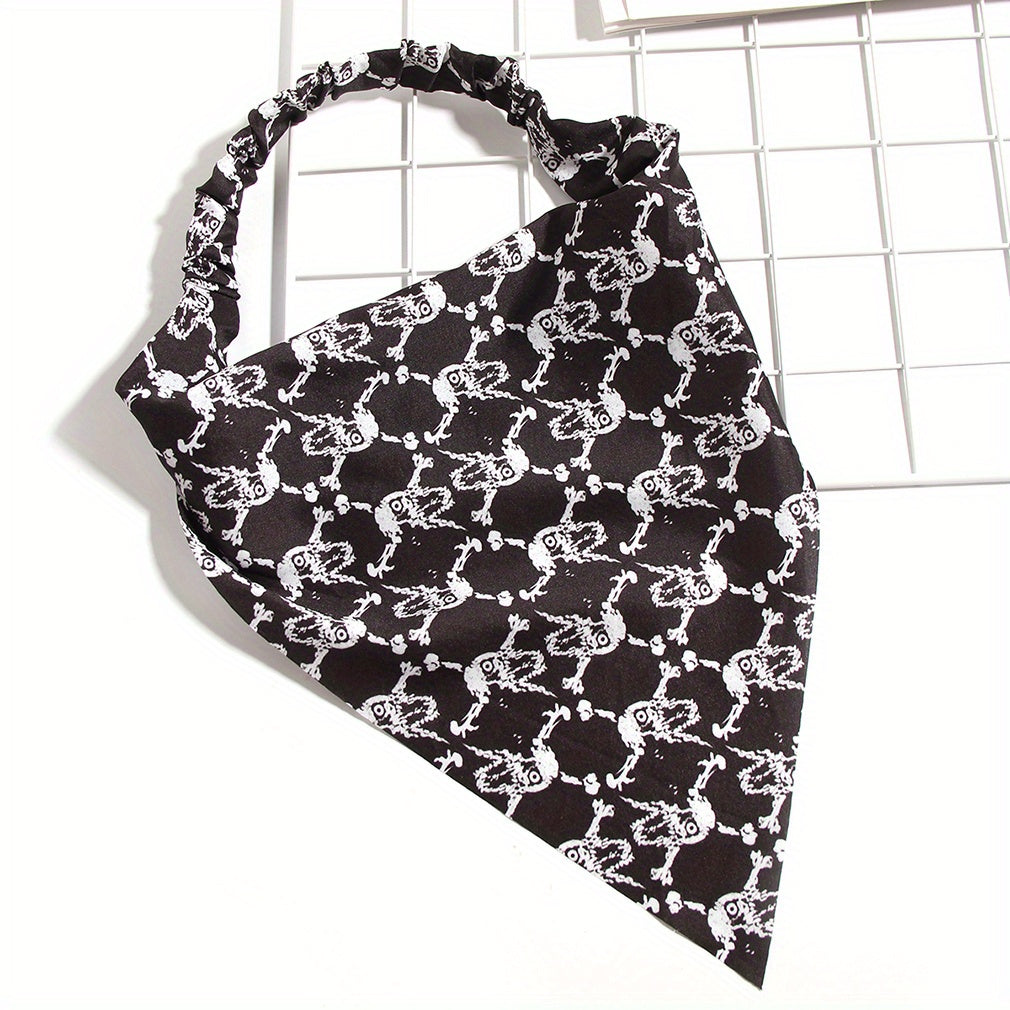 Cartoon Pattern Hair Band Triangle Towel Head Scarf Hair Accessories