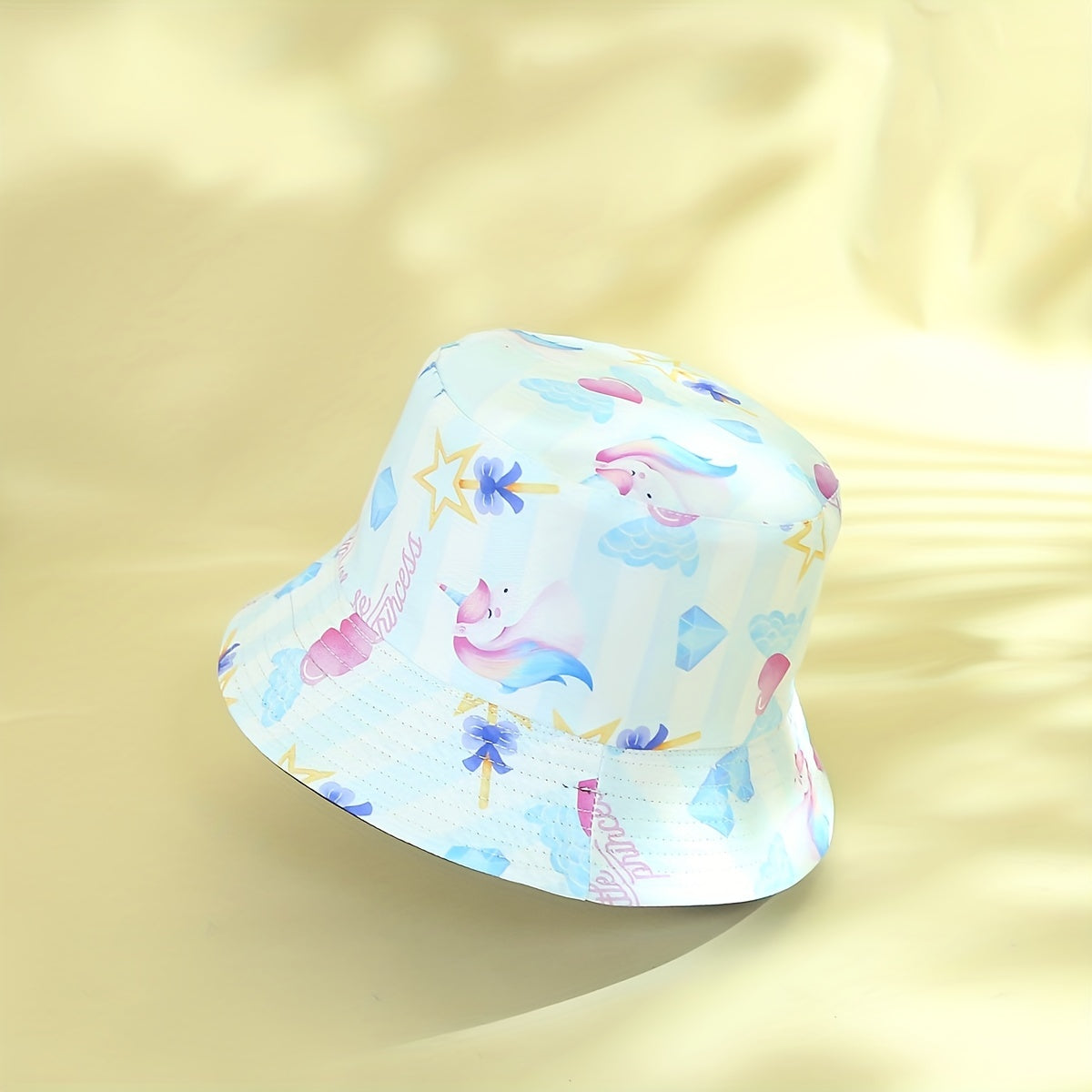 Pentagram Printed Bucket Hat Reversible Sunscreen Beach Hats Fisherman Cap