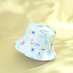 Pentagram Printed Bucket Hat Reversible Sunscreen Beach Hats Fisherman Cap