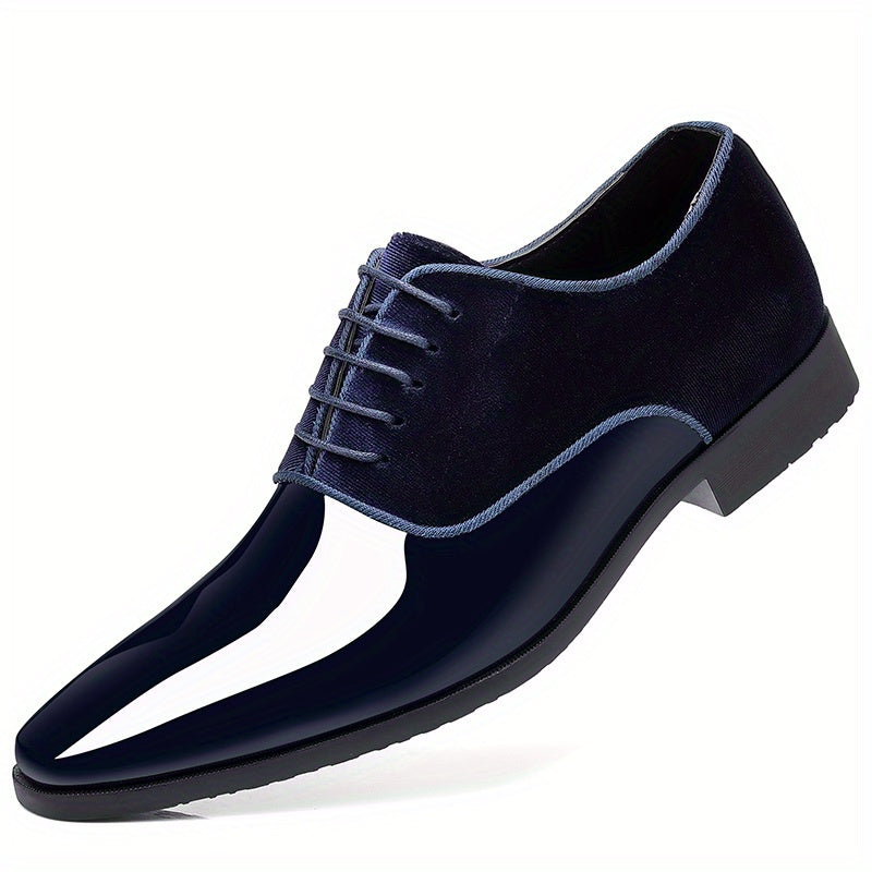 Men's Lace-Up Vintage Dress Shoes Point Toe for Wedding & Business