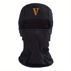 Letter V Print Balaclava Hat Windproof Sun Hat