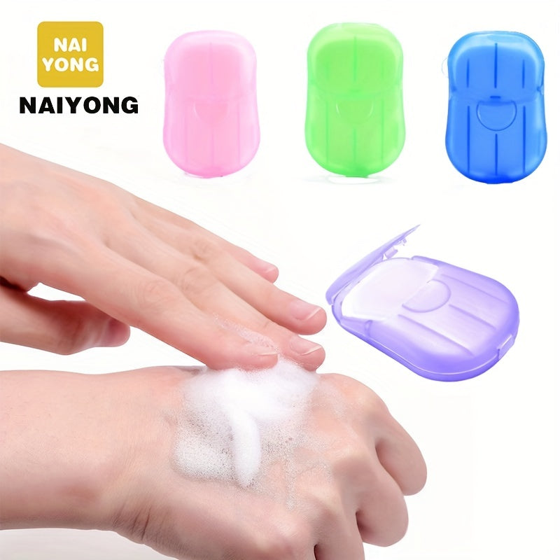 20pcs Portable Hand Washing Soap Paper for Outdoor Travel and Camping