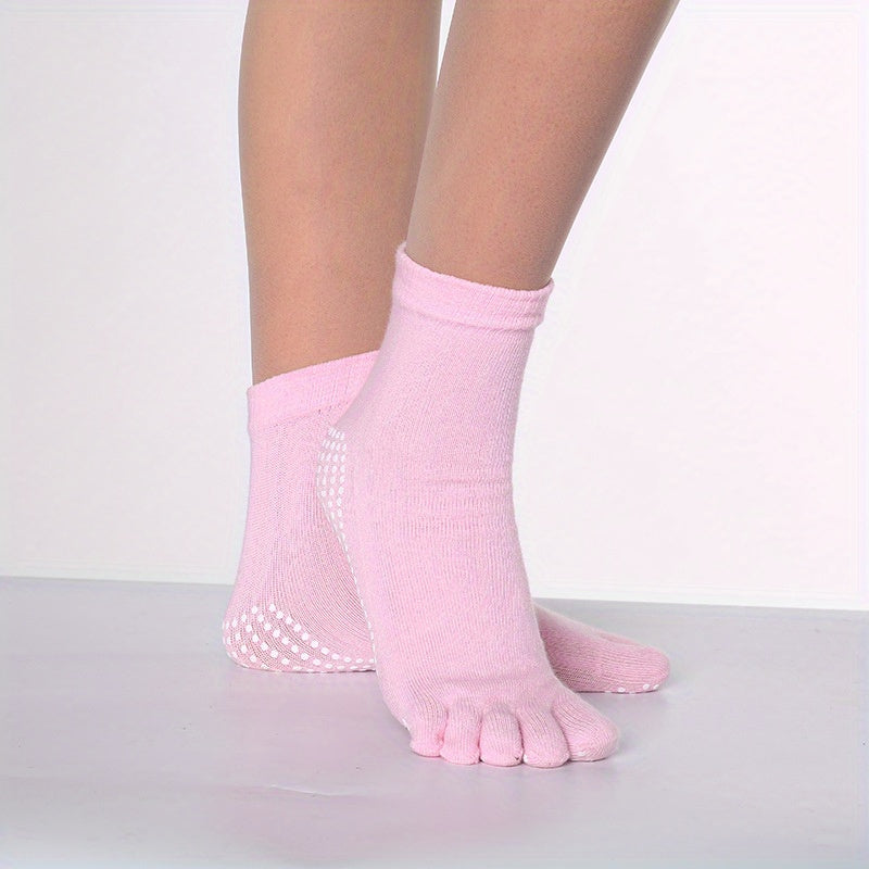 Non Slip Toe Socks for Women - Comfy Five Finger Yoga Socks