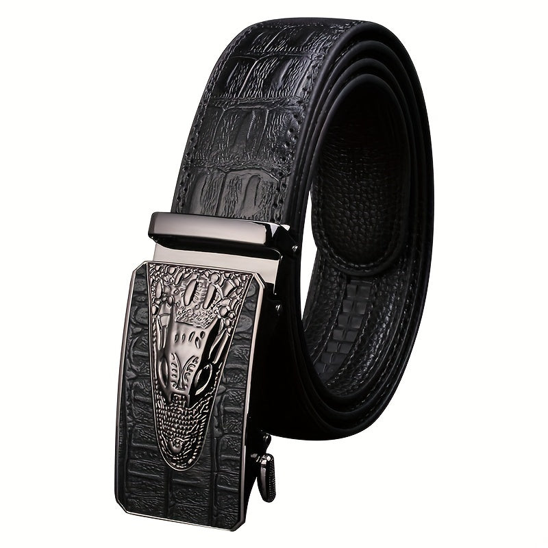 Men's Automatic Buckle Leather Belt for Party