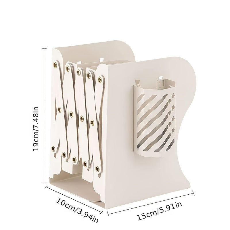 Adjustable Bookshelf & Pencil Holder for Office Space