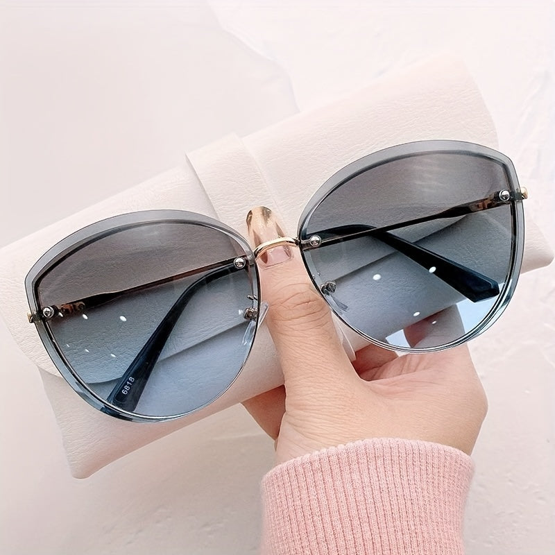 Oversized Cat Eye Sunglasses Gradient Lens UV400