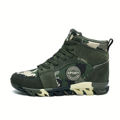 Women's Camo Combat Boots High Soft Sole Round Toe Non slip Outdoor Hiking Shoes