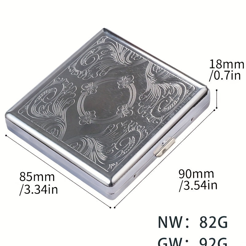 20pcs Stainless Steel Cigarette Box Anti-pressure Storage Box
