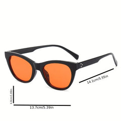 Cat Eye Sunglasses Rivet Decor Anti Glare UV400