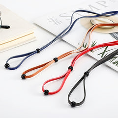 Adjustable Leather Glasses Rope Anti-falling Glasses Chain
