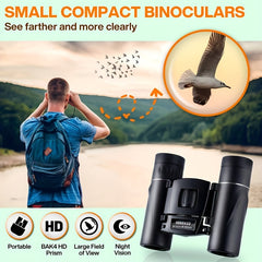 Portable HD Binoculars For Travel Camping Hiking Bird Watching