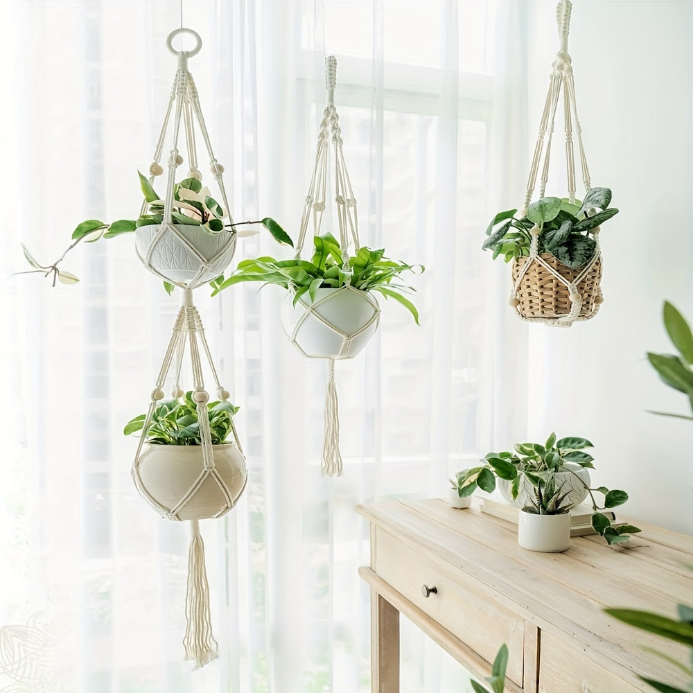 Macrame 2 Tier Plant Hanger 124 cm 177 cm