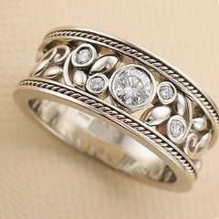 925 Silver Zircon Ring Wedding Jewelry Engagement Gift