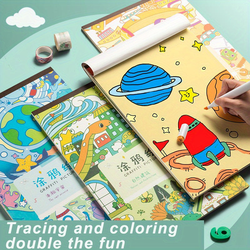 8K Pink Graffiti Coloring Book Toy Set