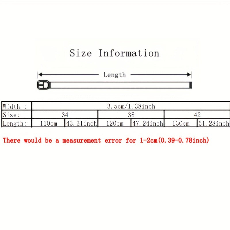 Men's Golf Braid Stretchy Belt Canvas Elastic Casual Wear