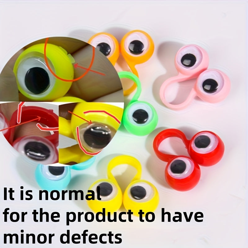 10pcs Eye Finger Puppet Rings Wiggling Eyes Party Gift Halloween Pinata Filler