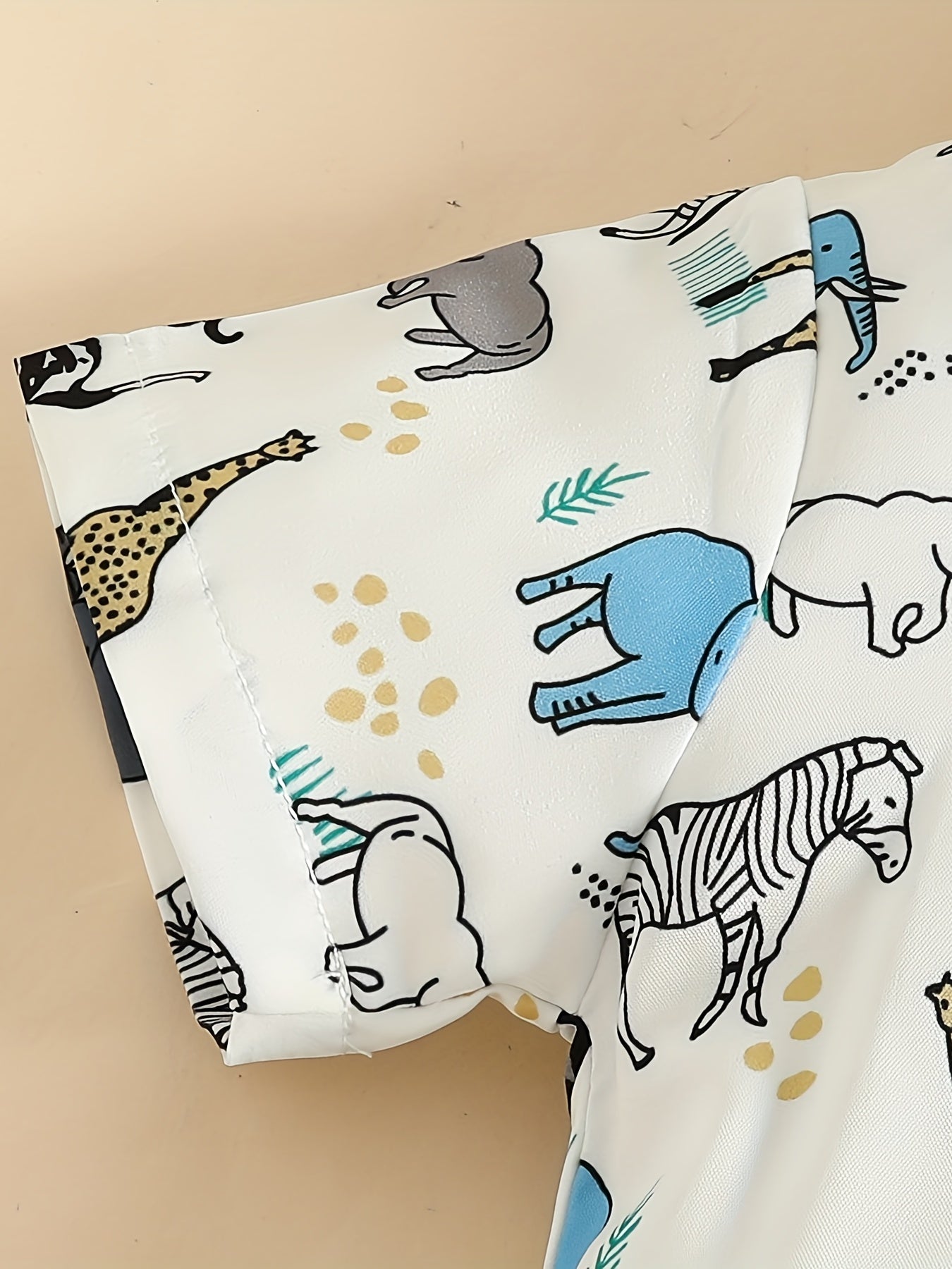 Baby Boys Animal Graphic Onesie & Suspender Shorts Set