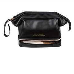 Double Layer Cosmetics Storage Bag Waterproof Makeup Pouch