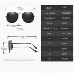 Unisex Aviator Sunglasses Oversized Polarized Sunscreen Glasses