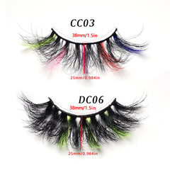 3D Rainbow False Eyelashes 20mm 25mm Fluffy Stage Makeup Lashes