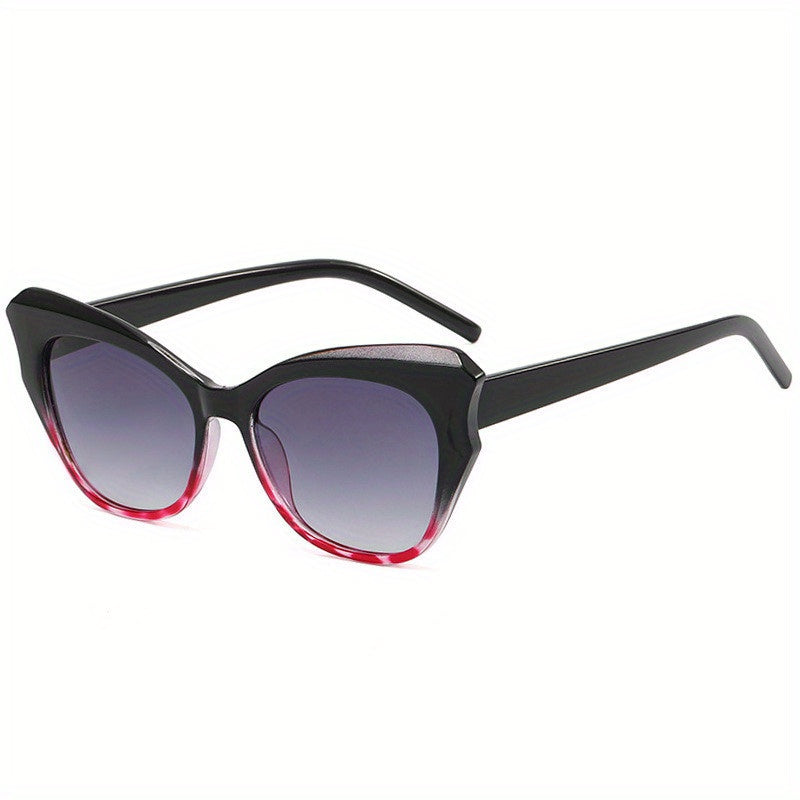 Y2K Cat Eye Sunglasses Block Gradient Glasses UV400
