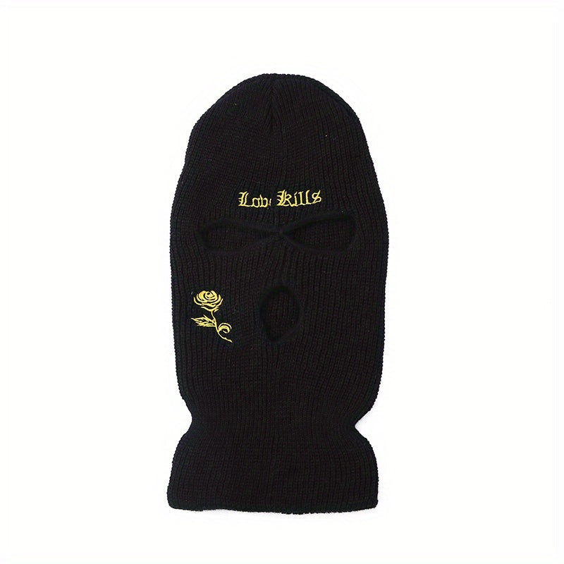 Three Hole Ski Mask Knitted Cap Warm Hat