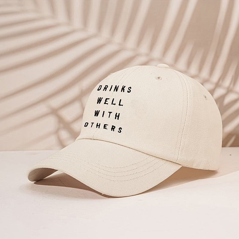 Letters Embroidery Baseball Cap Outdoor Adjustable Hat For Women