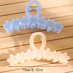 2 Floral Hair Clips for Women, Large Flower Hair Accessory